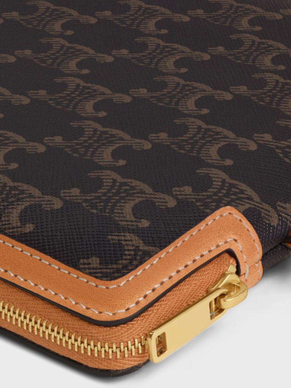 CELINE SMALL POUCH WITH STRAP CUIR TRIOMPHE IN TRIOMPHE CANVAS AND CALFSKIN - Picture 4 of 6